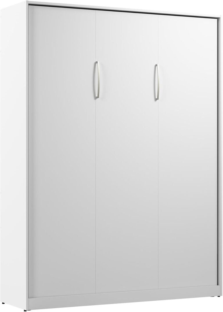 Bestar Claremont 65W Queen Murphy Bed in White, Sleeping Arrangement for Multipurpose Area, Bedroom, Guest Room, or Living Room