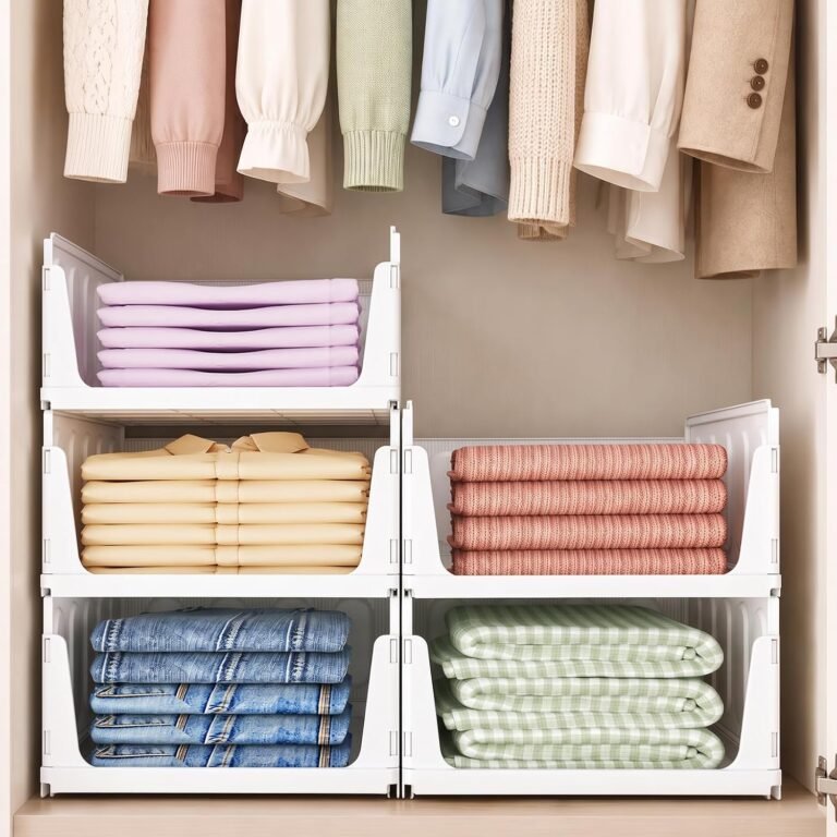 Lifewit 5-Pack Closet Organizers, Stackable Clothing Storage Bins, 16.5"