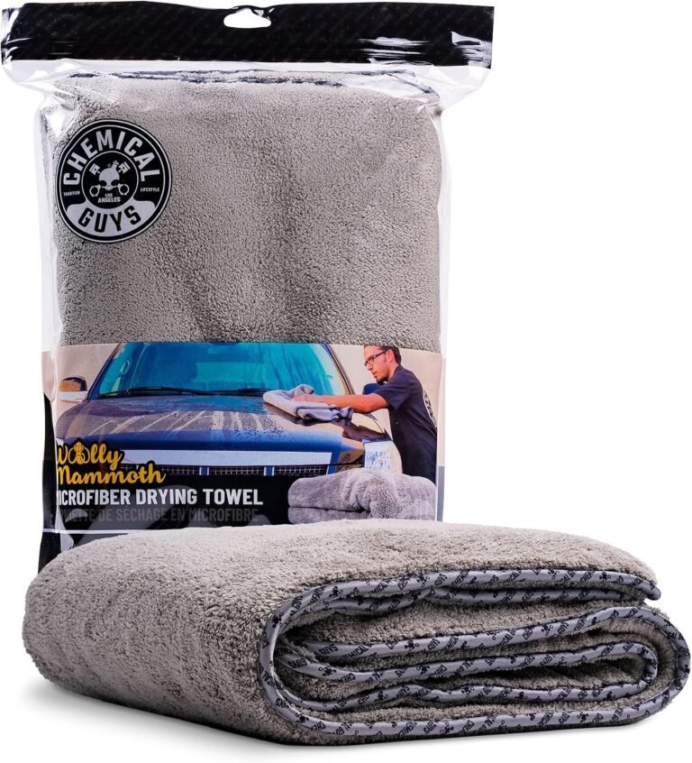 Chemical Guys Woolly Mammoth Microfiber Towel (36" x 25") Cars, Trucks, SUVs, RVs, Home, Pets, Messes, Grey
